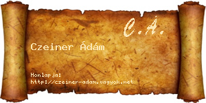 Czeiner Ádám névjegykártya